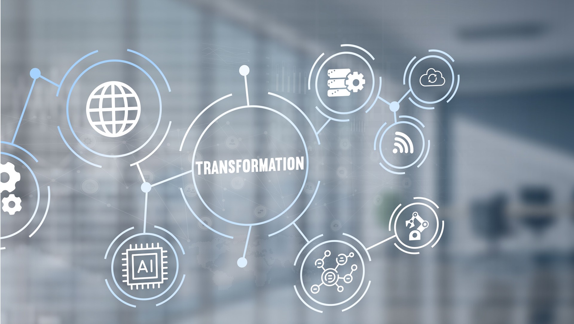 Business Digital Transformation. Future and Innovation Internet and network concept Business Digital Transformation. Future and Innovation Internet and network concept